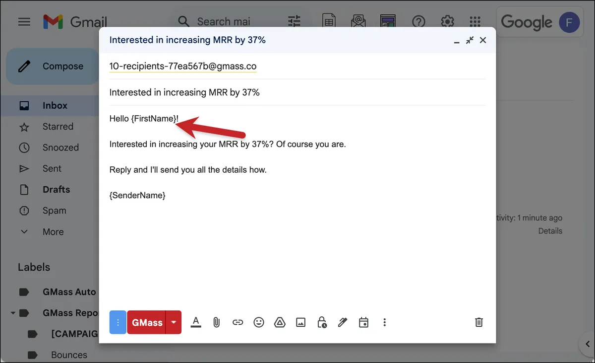 Using mail merge personalization