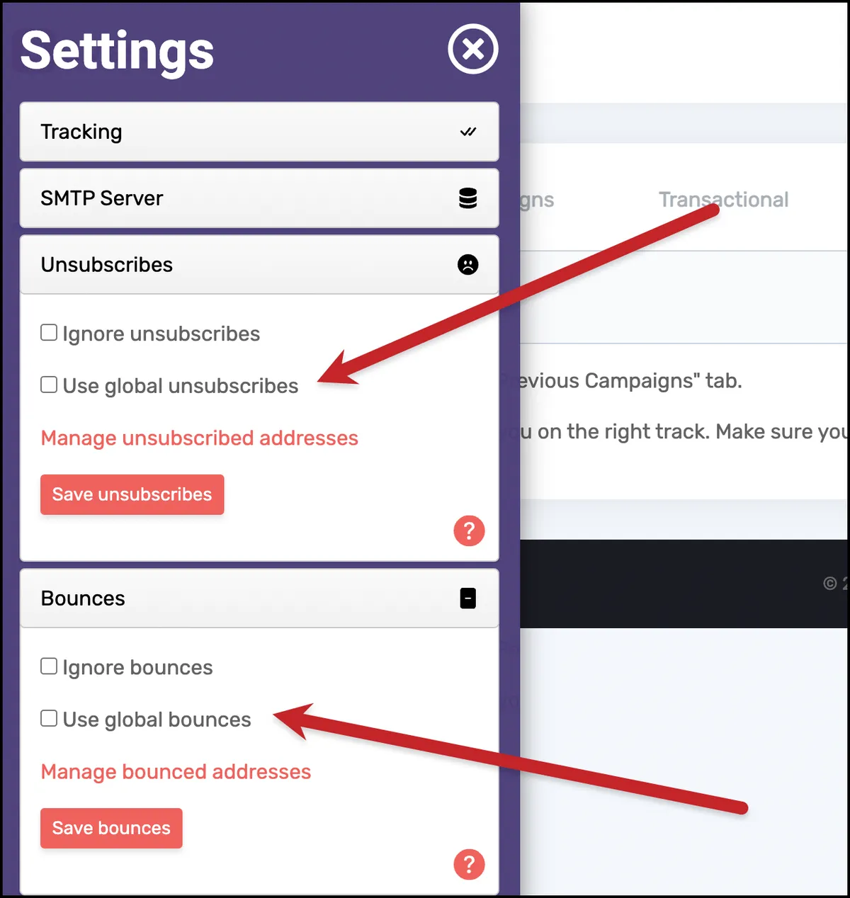 Globally Shared Unsubscribes and Bounces Across Domains and Teams