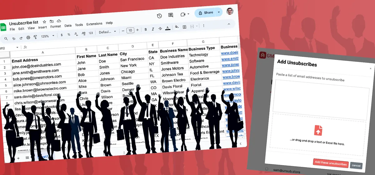 Manually Import or Remove Unsubscribe Addresses and the SendHustle Unsubscribe Features