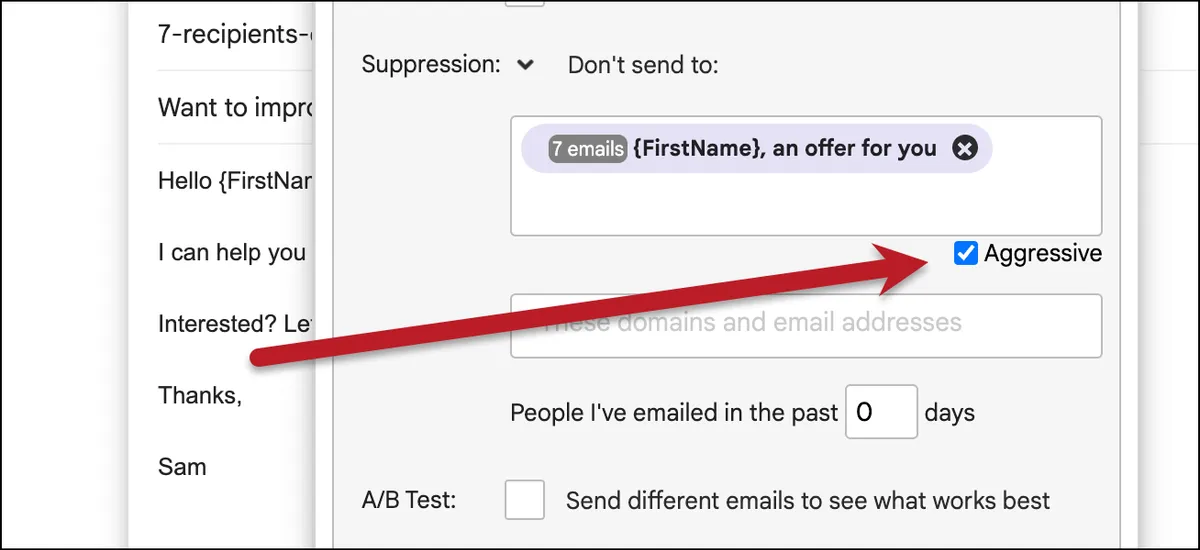 Aggressive suppression