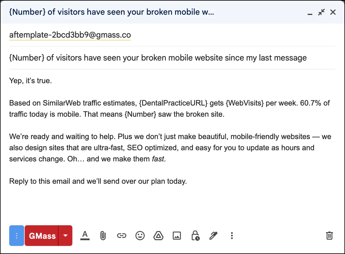 Follow-up addressing no need