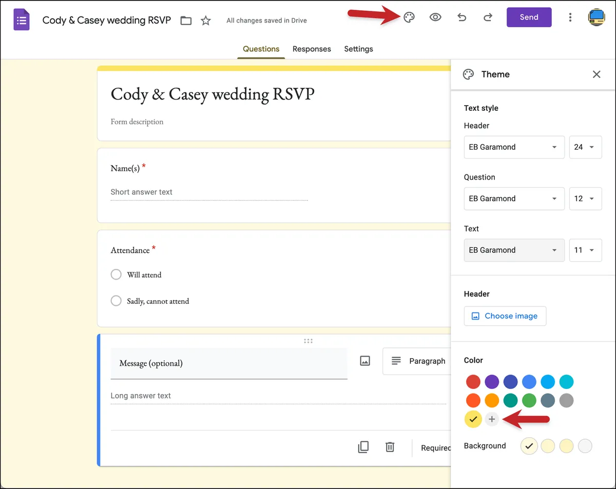 Customize your Google Forms look