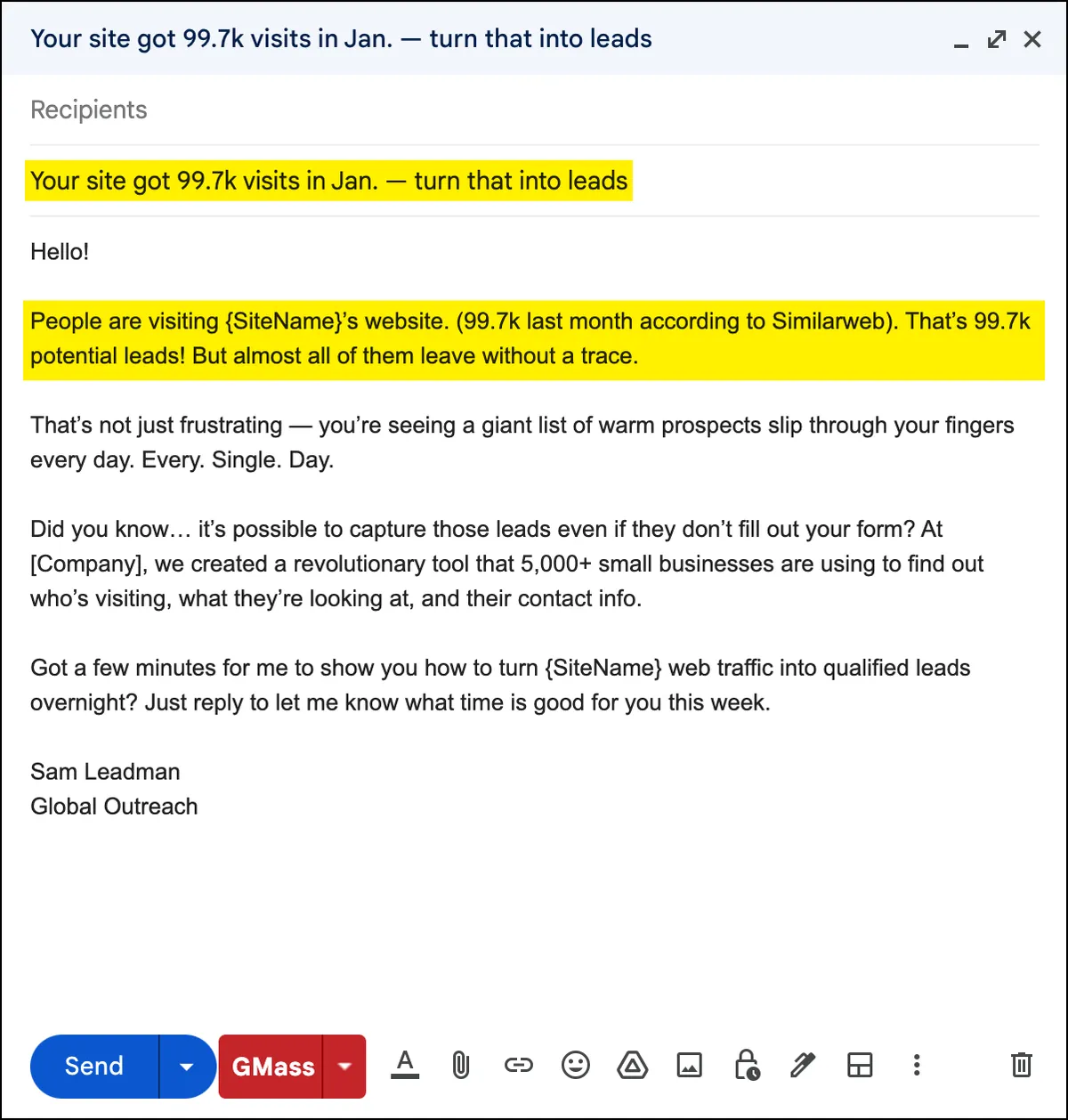 My PAS email with a better problem