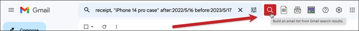 Build a list from the targeted search