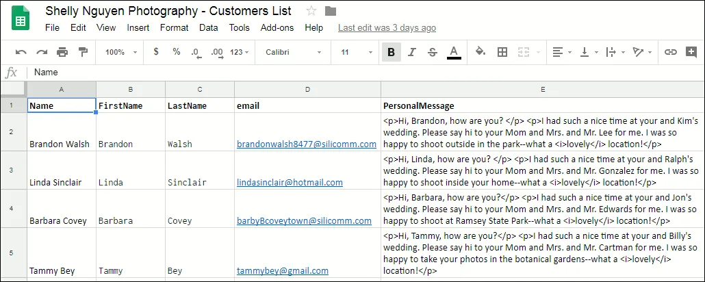 How to personalize an entire paragraph in a mail merge