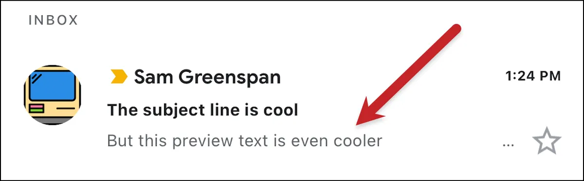 Preview text on mobile