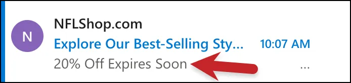 Preview text in Outlook desktop