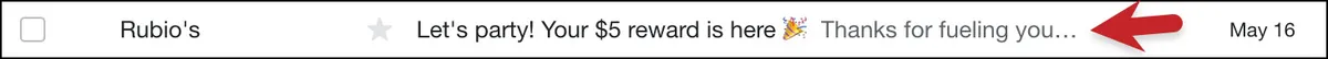 Preview text in Yahoo desktop