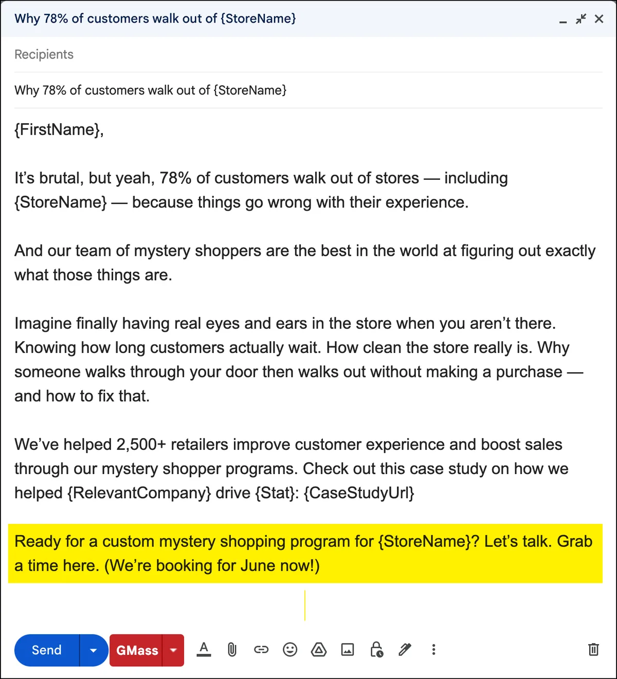 4ps - push in reworked email