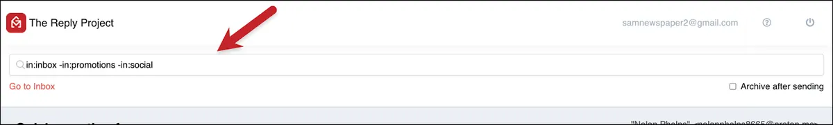 Search box works just like Gmail