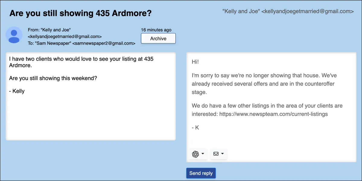 Use the template in your article