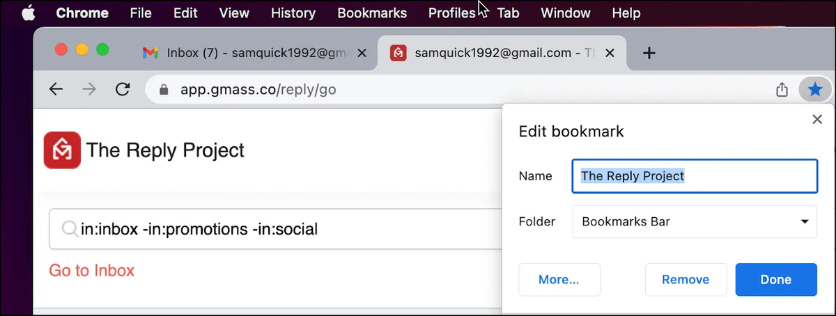 Bookmarking the site