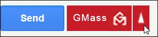 Showing the GMass settings button.