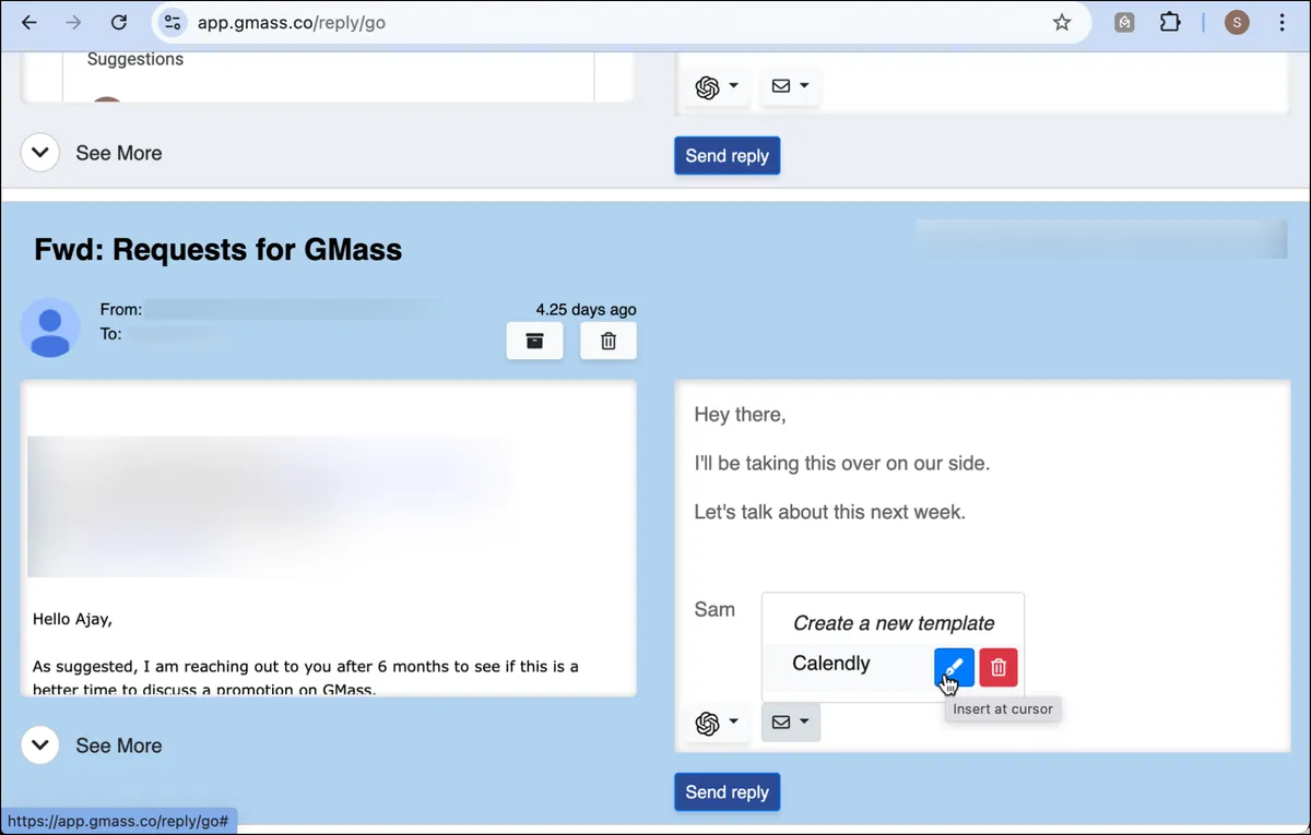 Replying with the Reply Project