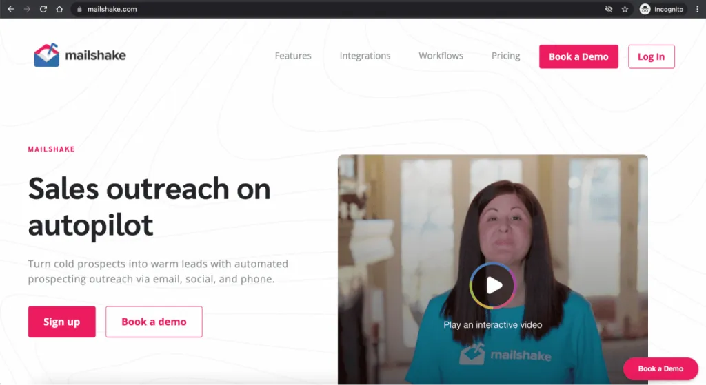 Mailshake home page