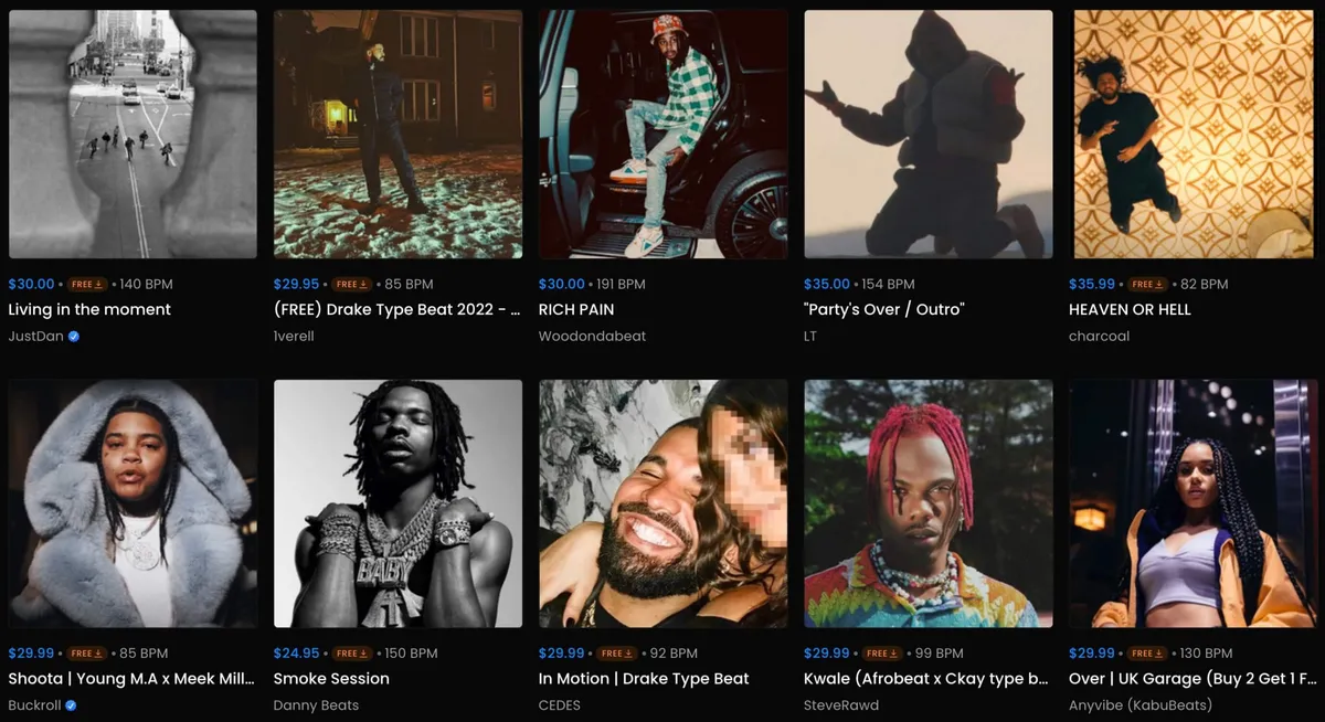 Examples of beat titles