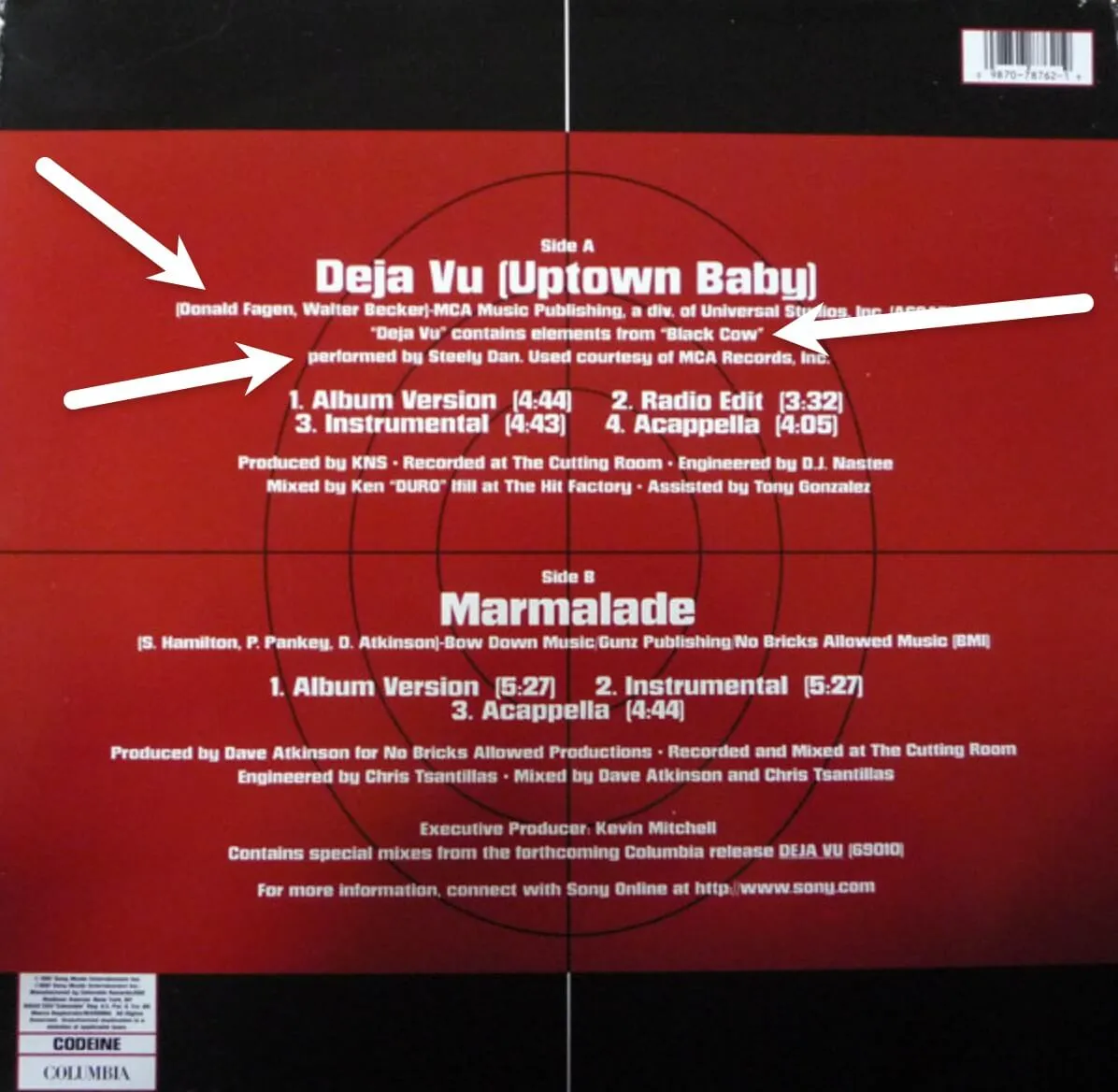 Credited writers on Deja Vu (Uptown Baby)