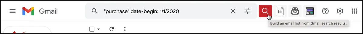 Building a list from a Gmail search