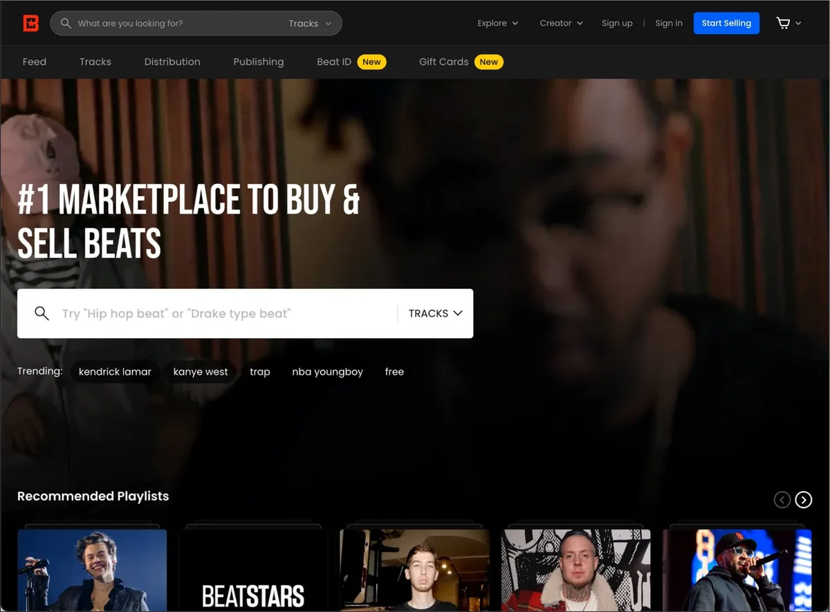 BeatStars marketplace for beat makers