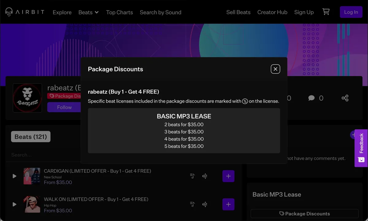 Offering package discounts
