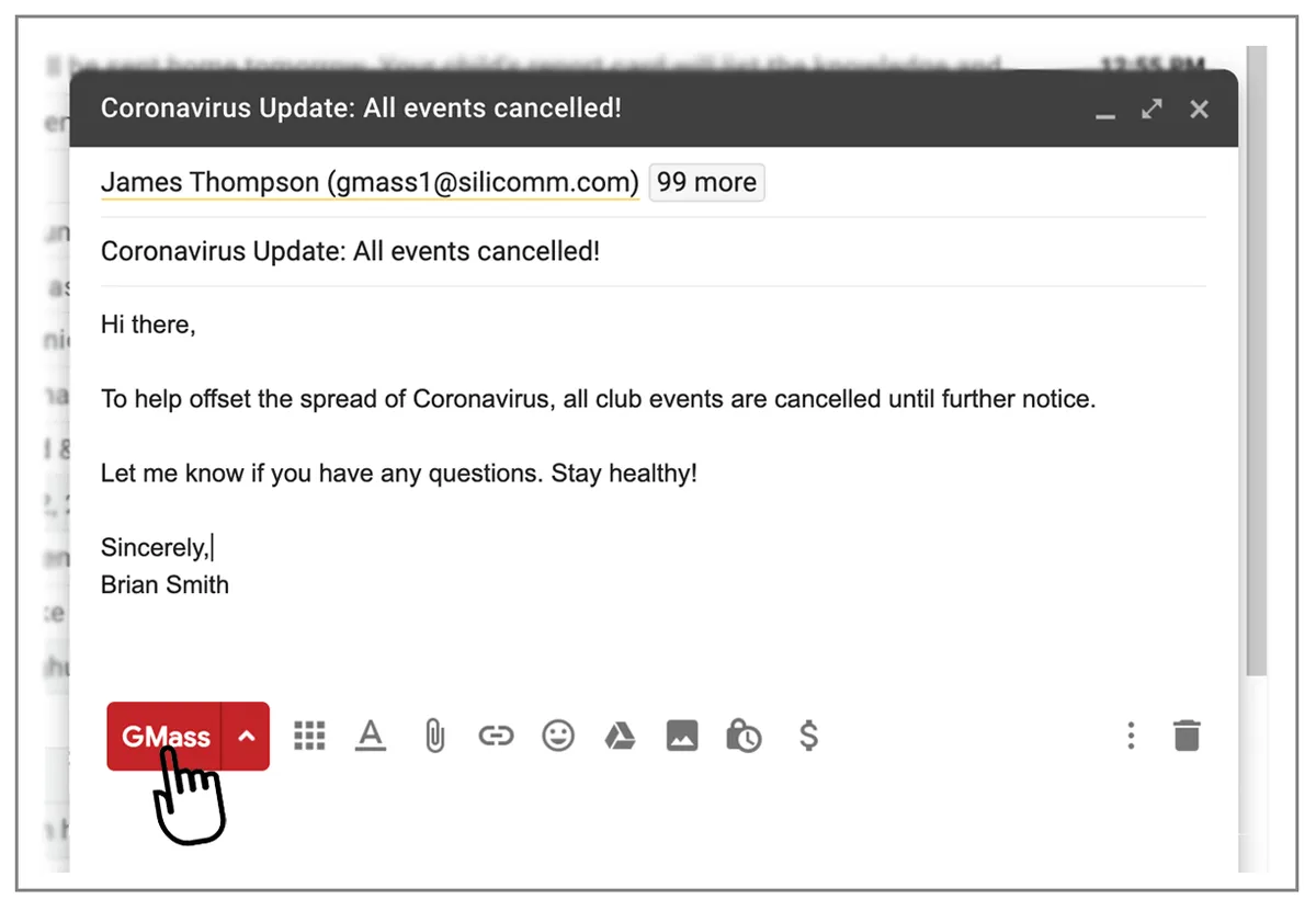 Coronavirus free email