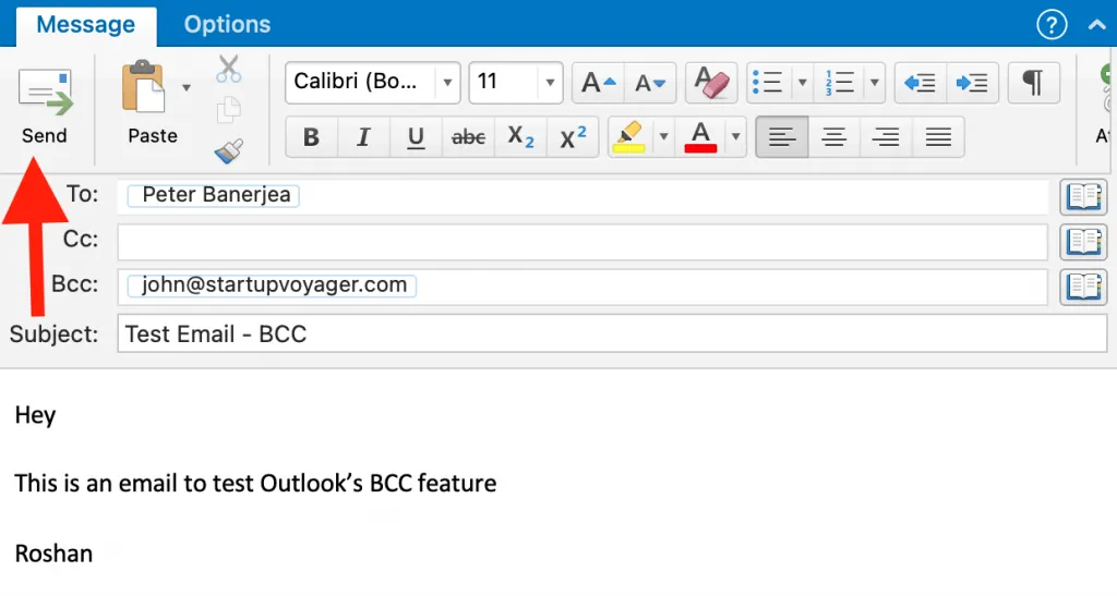 click send