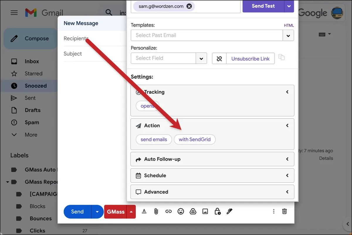 External SMTP settings