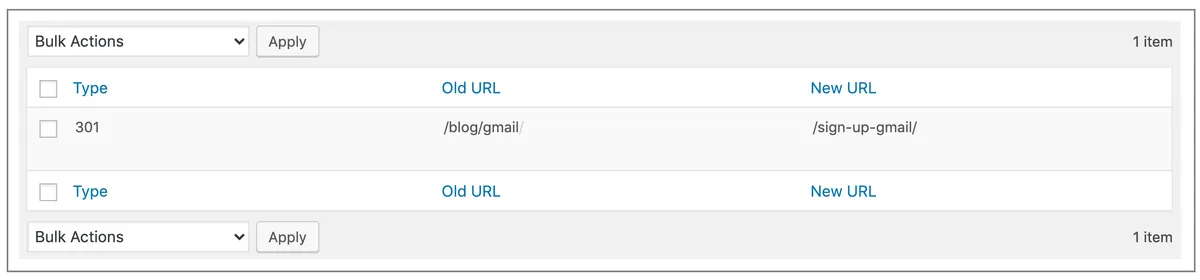 Yoast redirect