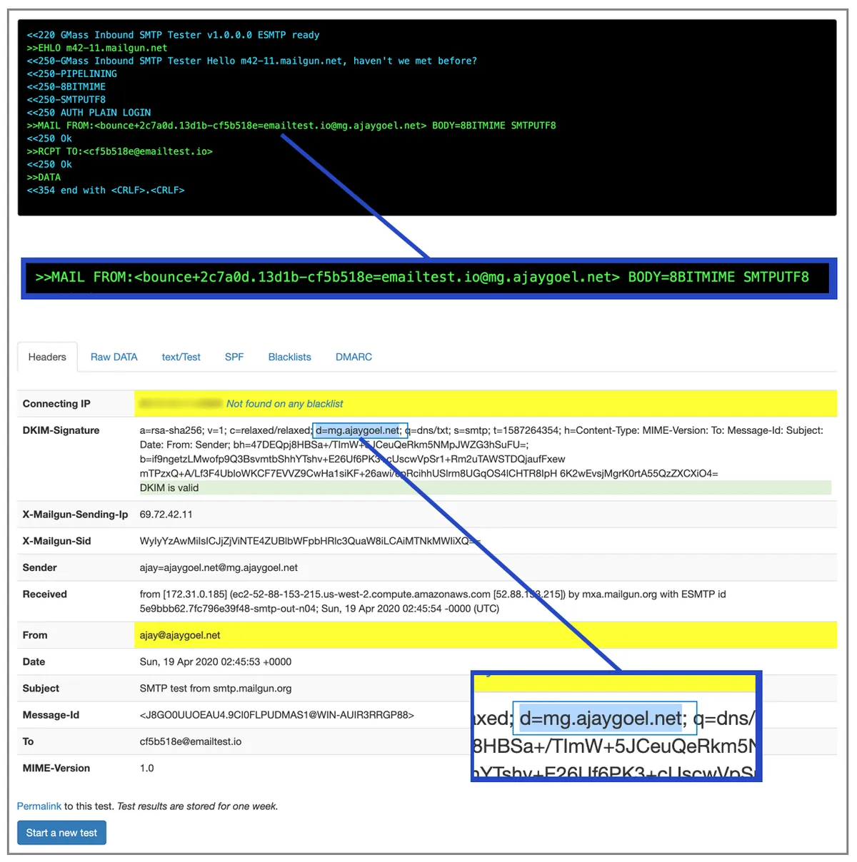 Mailgun DKIM signature