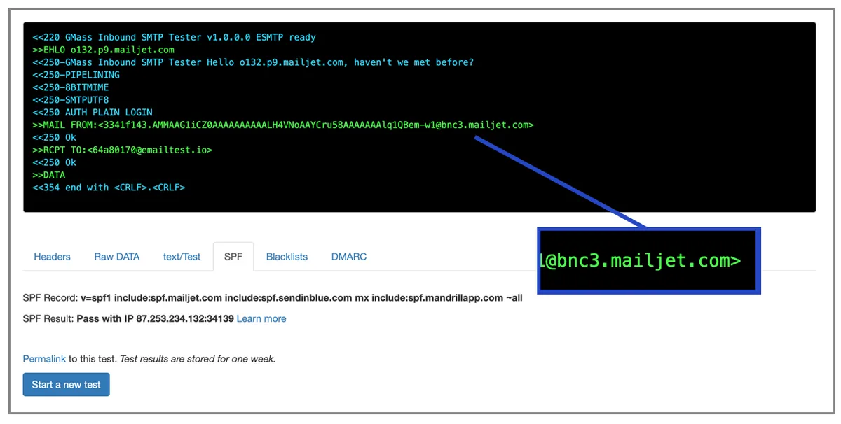 Mailjet default MAIL-FROM address