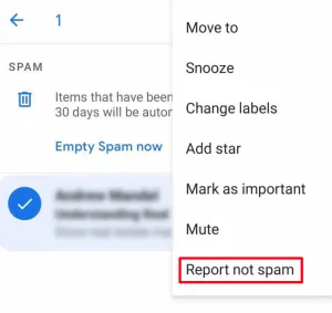 report not spam