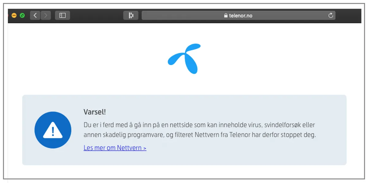 Telenor warning