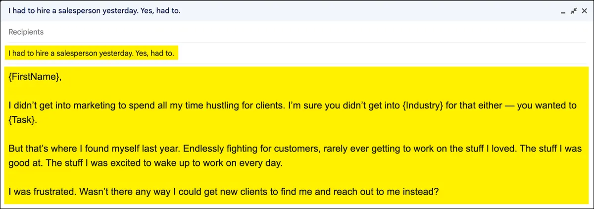 Star Story Solution: Revised email star