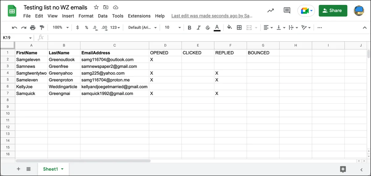 Reporting inside the Google Sheet
