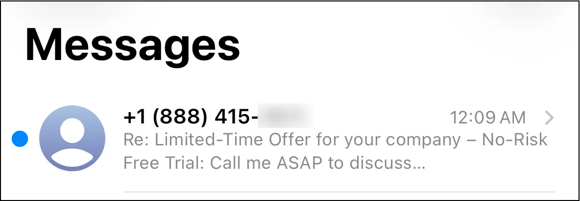 Text alerts now come in on replies