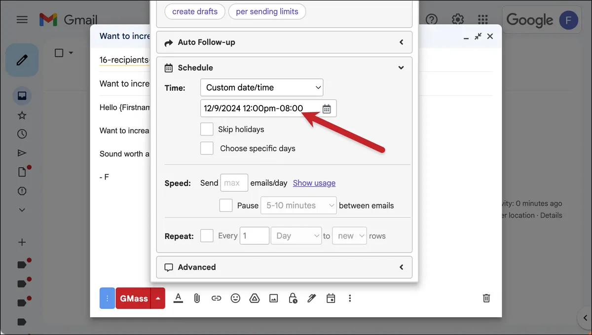 Seeing the offset in scheduling