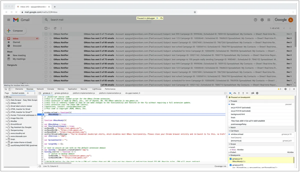 Gmail UI is ready