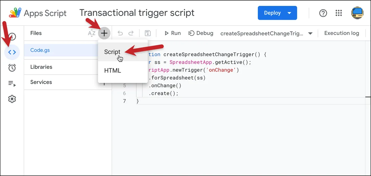 Add another script to Google Apps