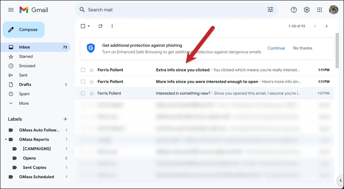 Click trigger example