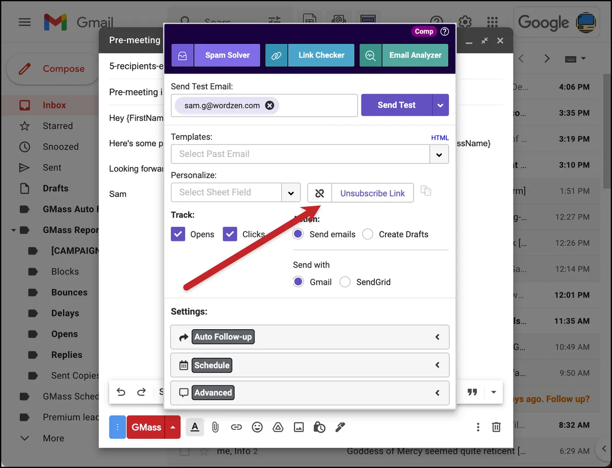 Add an Unsubscribe Link