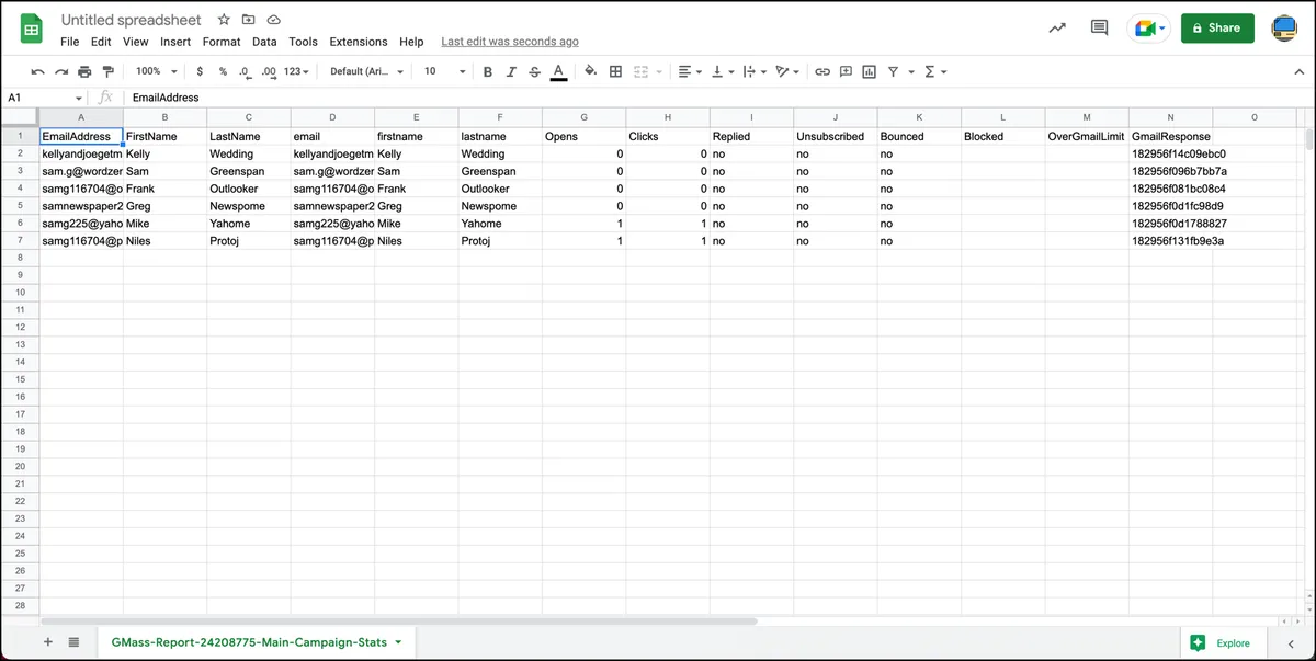 Data imported successfully