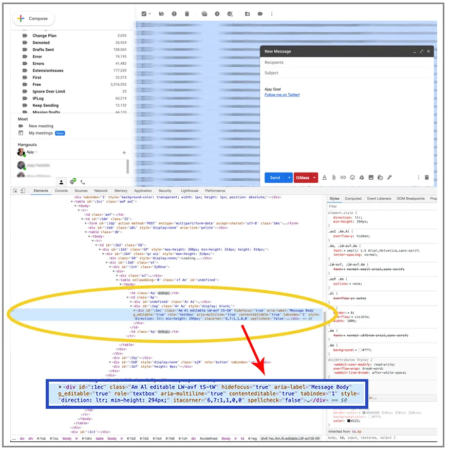 inspect code