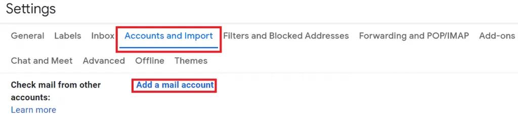 Add a mail account