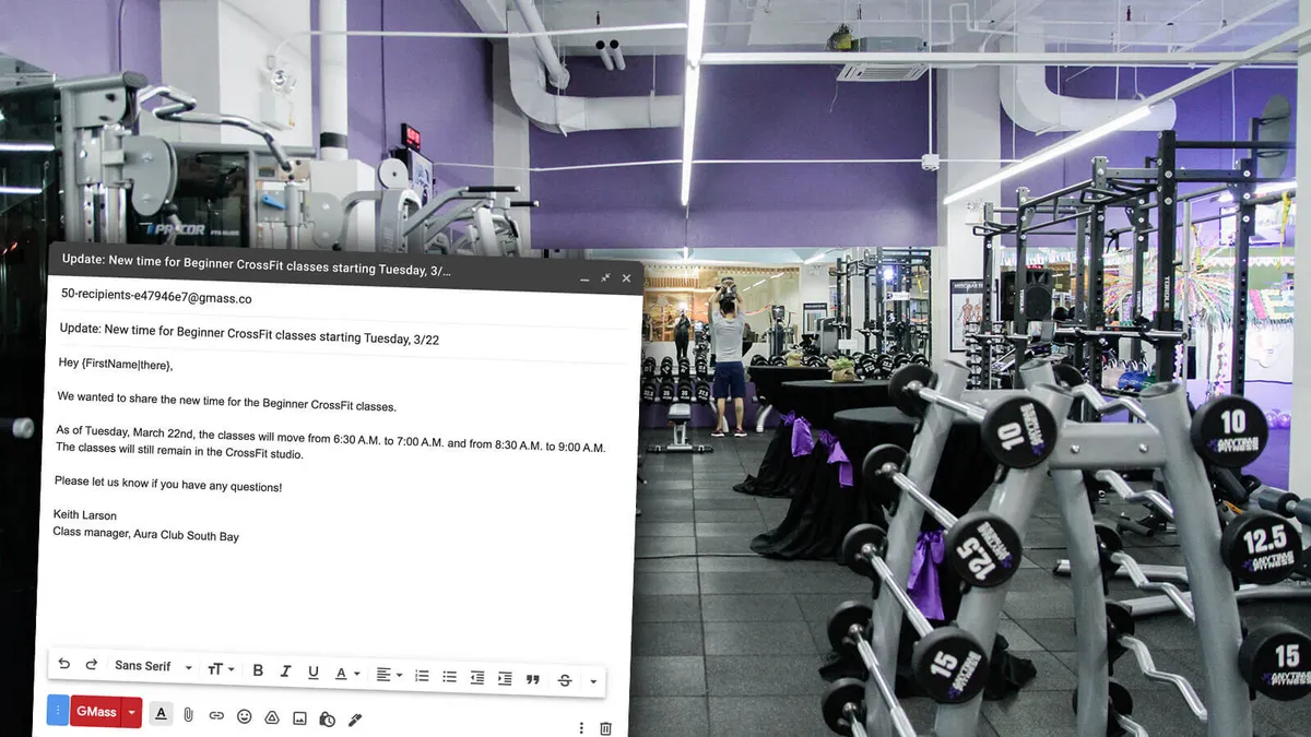 GMass for sports clubs and gyms