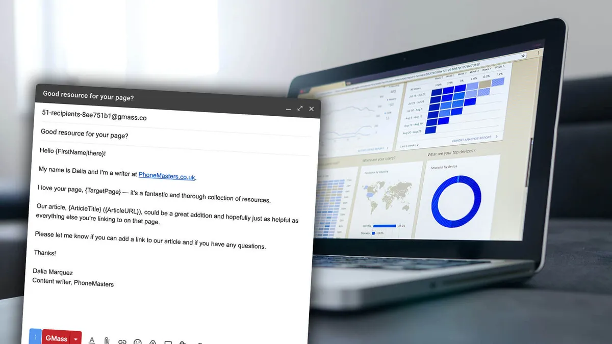 Link builder email uses with GMass