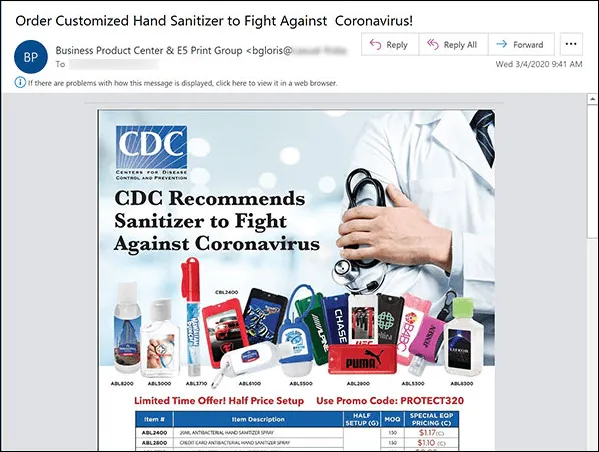 Why did my email go to spam? One giant, text heavy image