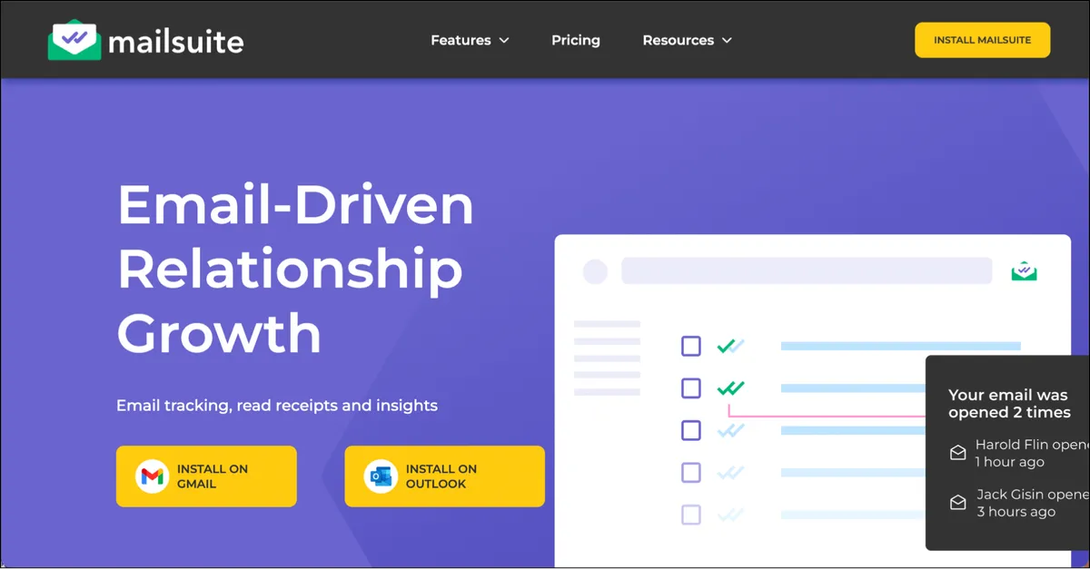 Mailsuite homepage