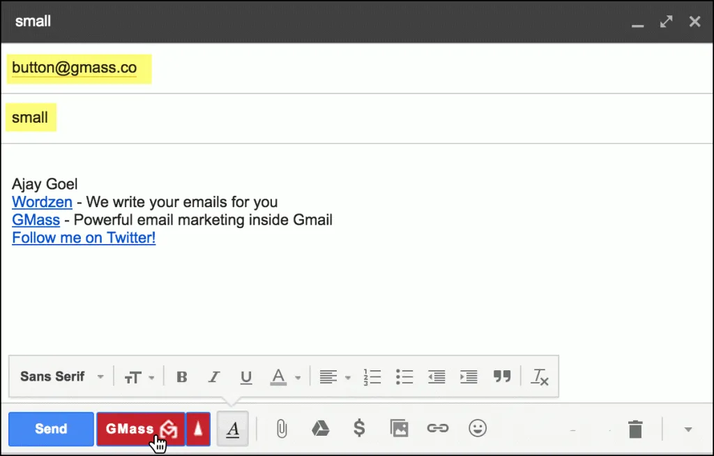 You can now make the SendHustle button smaller